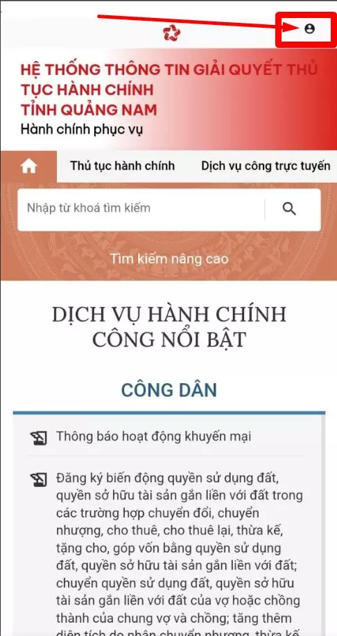 Làm giấy độc thân trên dịch vụ công 1