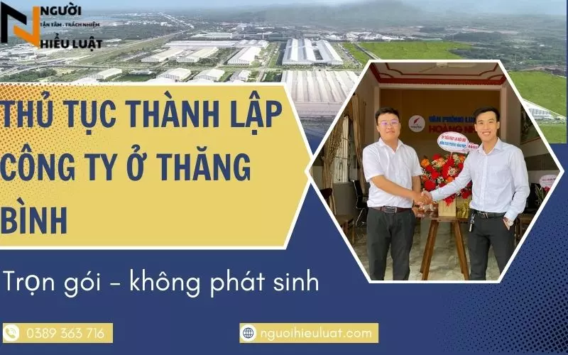 Thủ tục thành lập công ty tại Thăng Bình, Quảng Nam từ 1.200.000