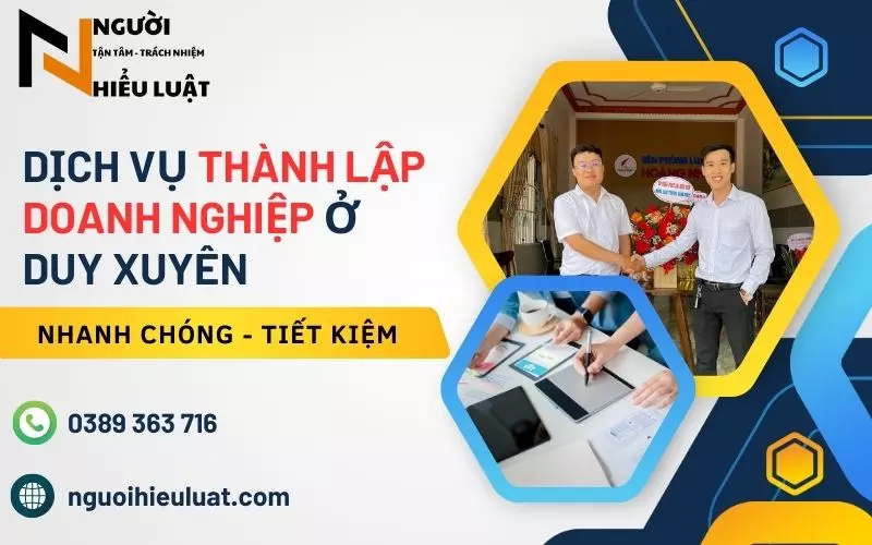 Dịch vụ thành lập doanh nghiệp Duy Xuyên, nhanh chóng- tiết kiệm