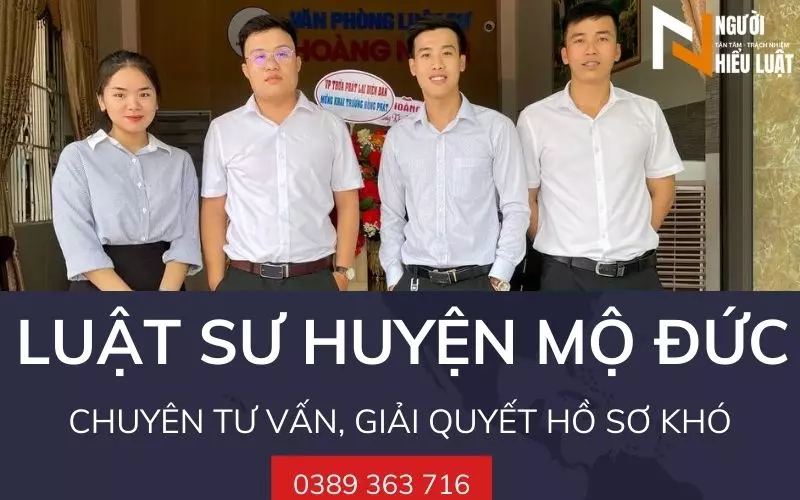 Luật sư huyện Mộ Đức, chuyên tư vấn, giải quyết hồ sơ khó