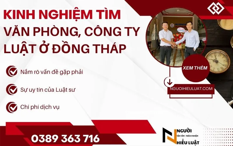 Kinh nghiệm tìm Công ty Luật ở Đồng Tháp