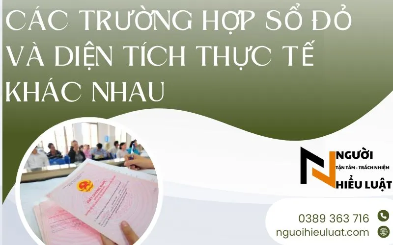 Trường hợp sổ đỏ với diện tích thực tế khác nhau