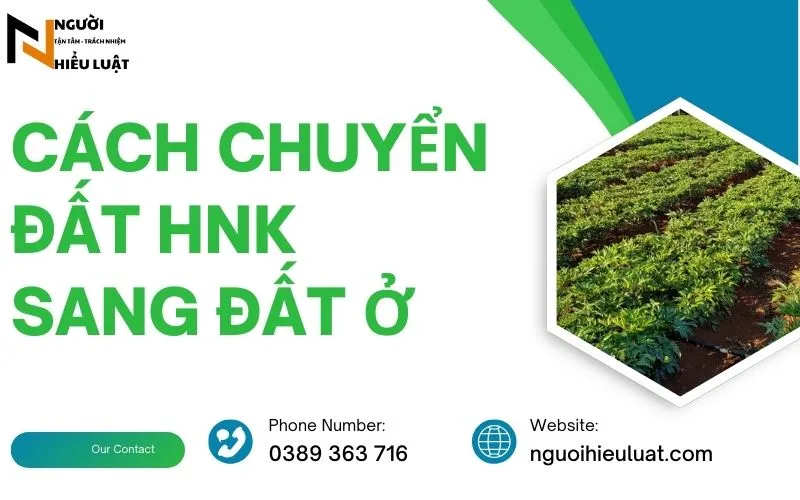 Cách chuyển đất HNK sang đất ở