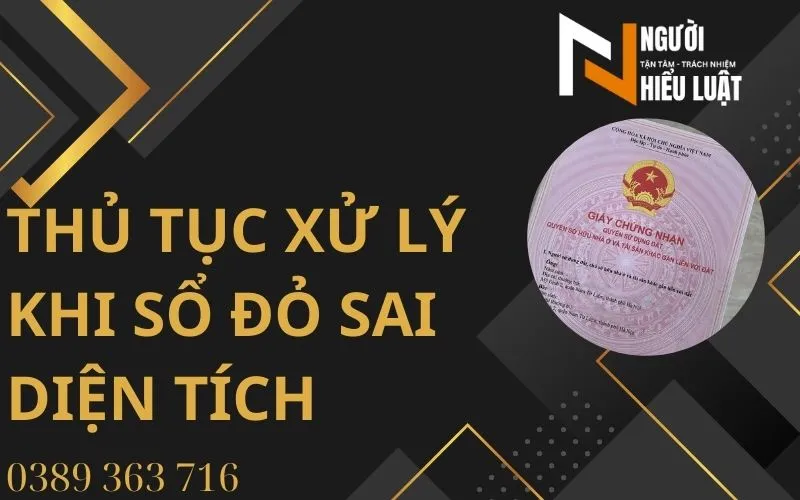 Xử lý khi sổ đỏ cấp sai diện tích