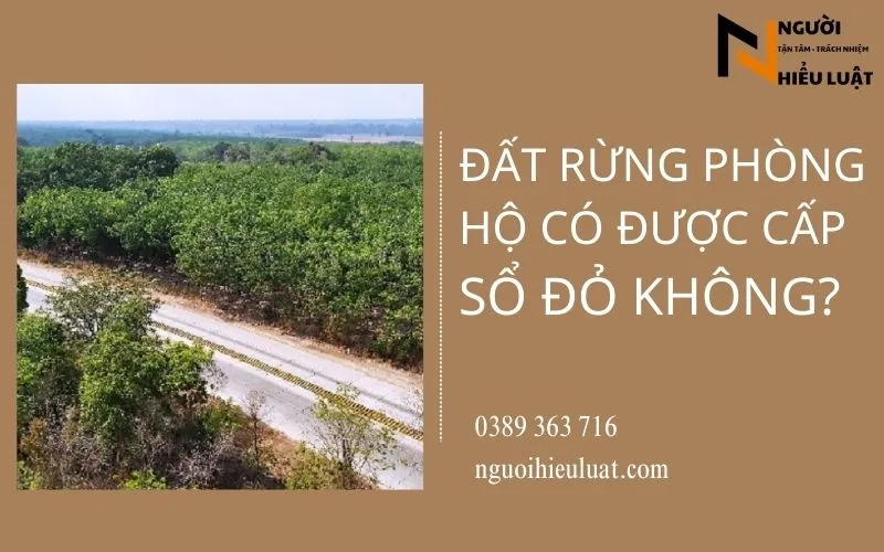 Đất rừng phòng hộ có được cấp sổ đỏ không?