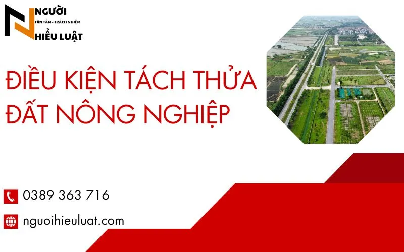 Điều kiện tách thửa đất nông nghiệp