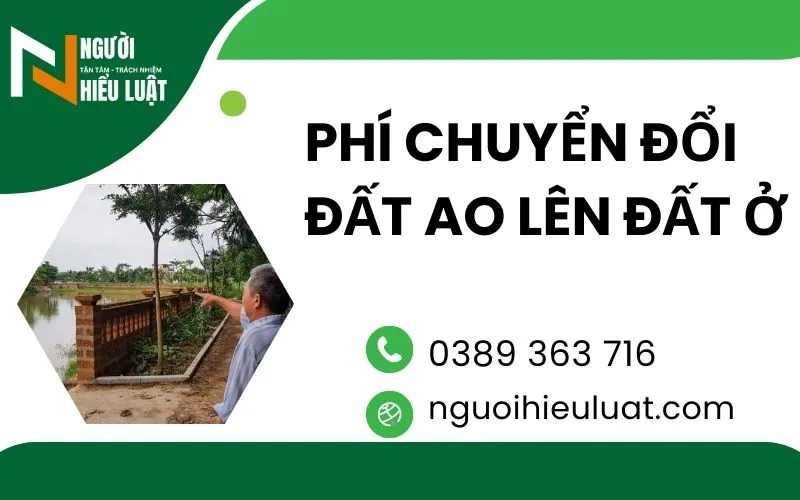 Phí chuyển đổi đất ao lên đất ở