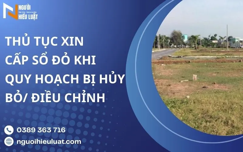 Thủ tục cấp sổ đỏ cho đất quy hoạch