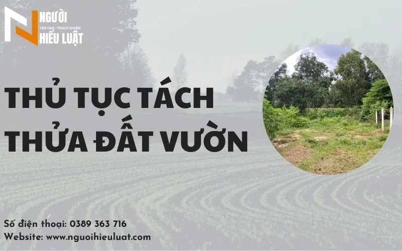 Diện tích tối thiểu tách thửa đất vườn: Quy định và giải đáp chi tiết