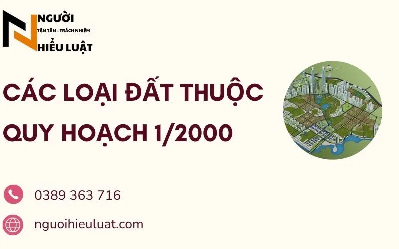 Các loại đất thuộc quy hoạch 1/2000