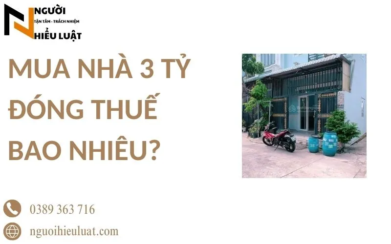 Mua nhà 3 tỷ đóng thuế bao nhiêu?
