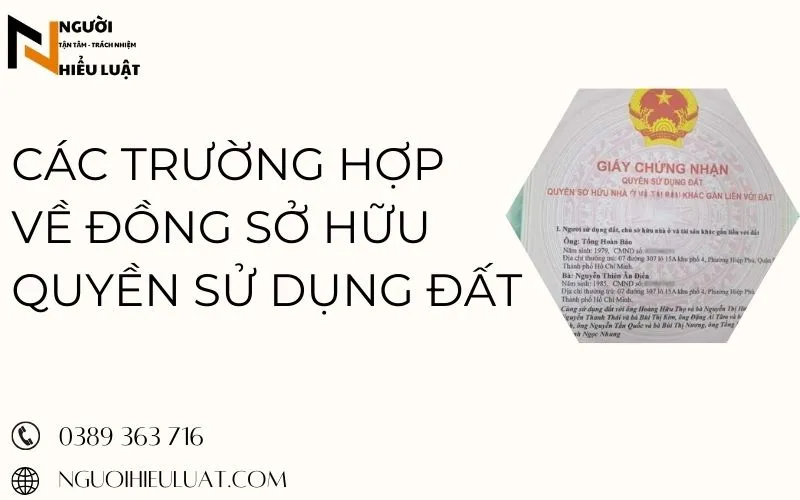 Trường hợp đồng sở hữu quyền sử dụng đất