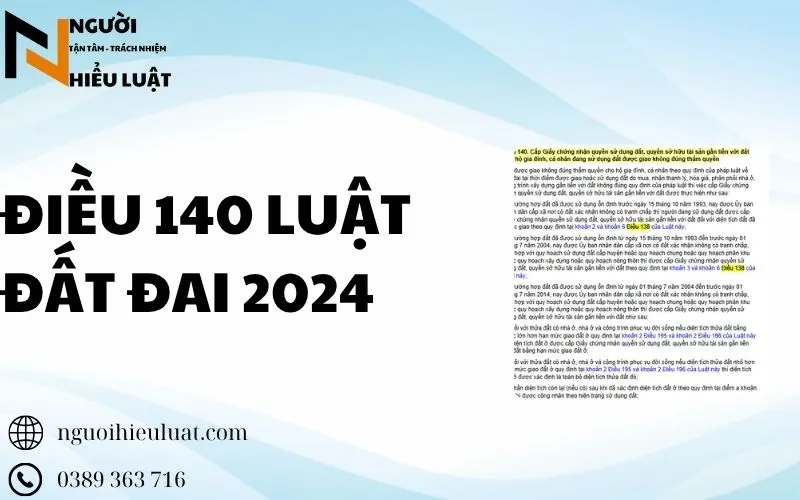 Điều 140 Luật Đất đai 2024: Cấp giấy chứng nhận đất giao sai thẩm quyền
