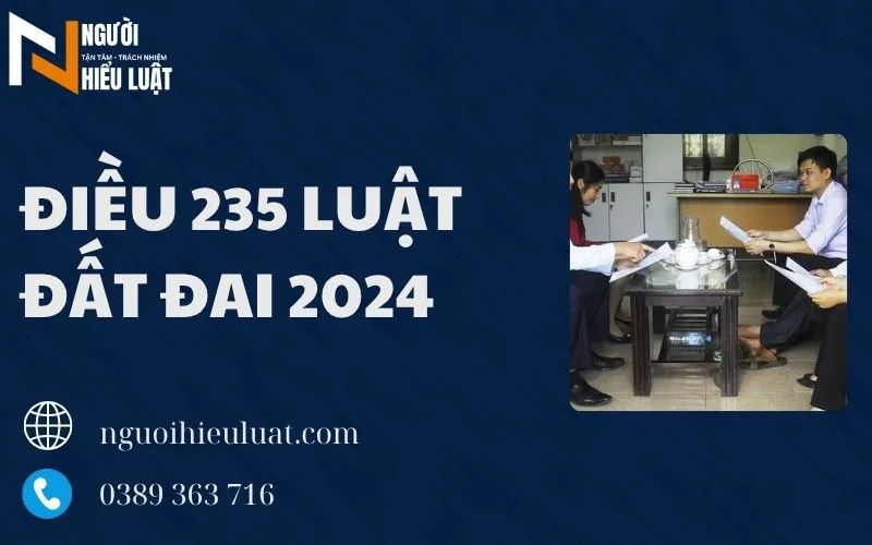 Điều 235 luật đất đai 2024 về việc hòa giải tranh chấp đất đai