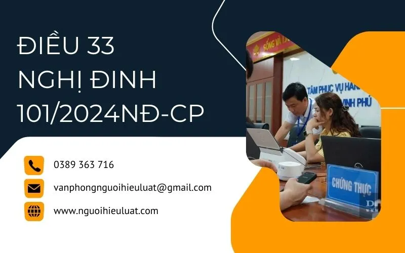 Điều 33 nghị định 101-nd-cp